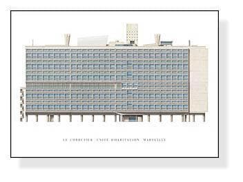 ユニテ ダビタシオン マルセイユ/ル コルビジェ/ポスター