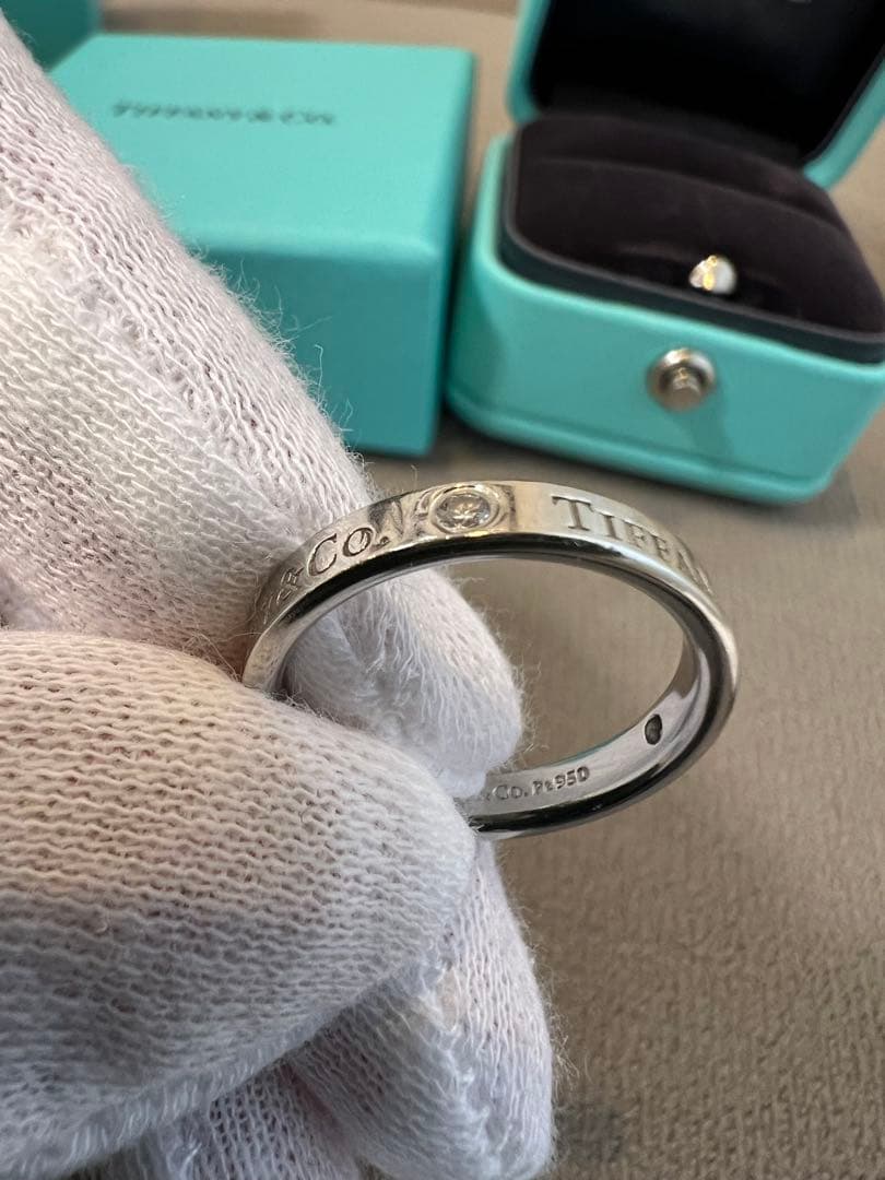 10号／TIFFANY＆Coティファニーバンドリング.プラチナ.ダイヤモンド