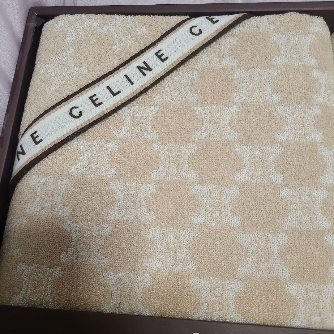 CELINE タオルセット バスタオル　マカダム柄