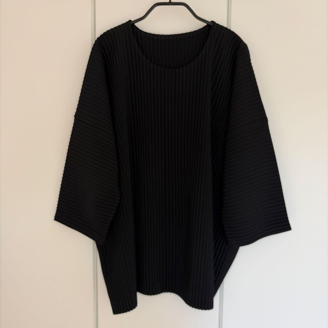 HOMME PLISSÉ ISSEY MIYAKE 丸首半袖トップ