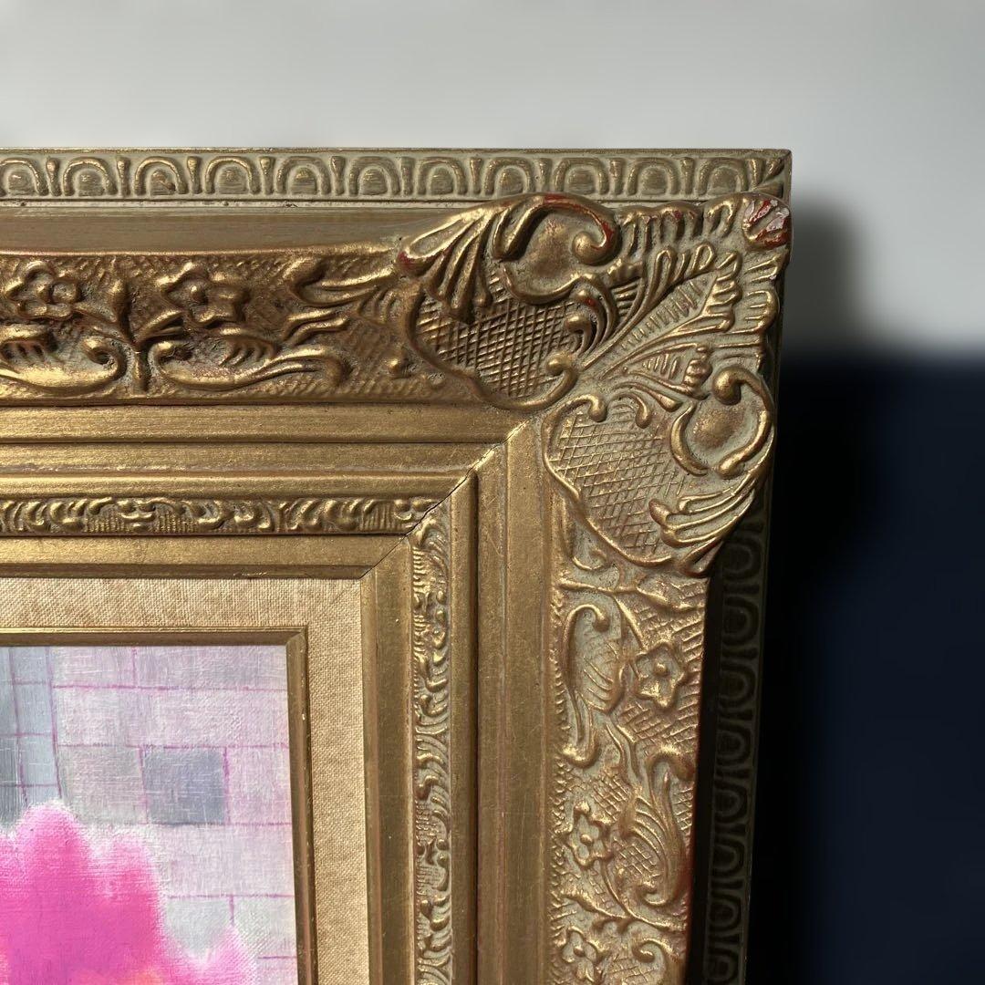 油彩　角田知可彦　「窓辺のしくらめん　F6」