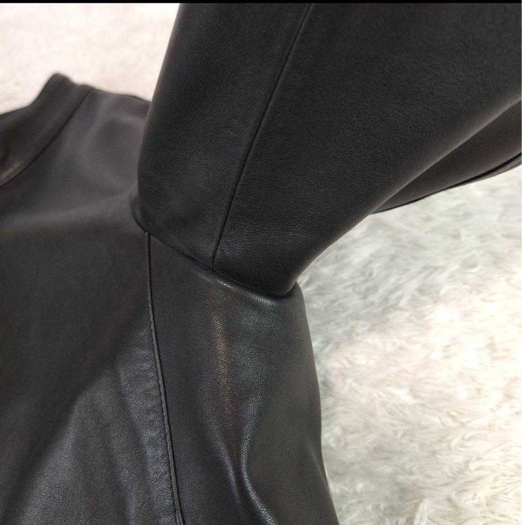 EMMETI　ラムレザー　シングルライダース　JURI　ブラック　46 M