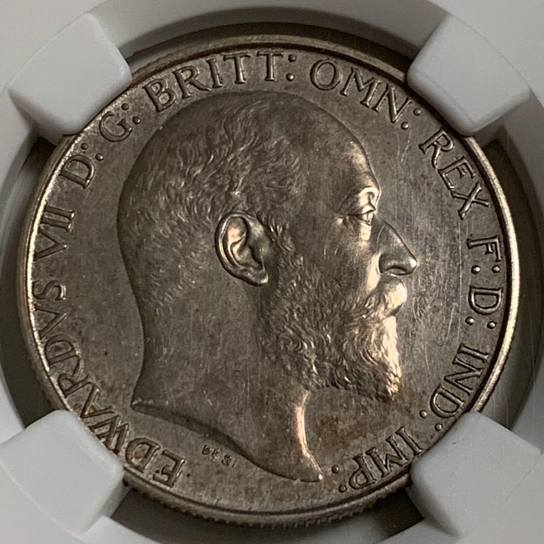 1902年 エドワード7世 フローリン銀貨 PF61MATTE