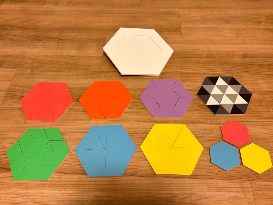 童具館　ケルンモザイク45 六角セット　パターンボード45六角