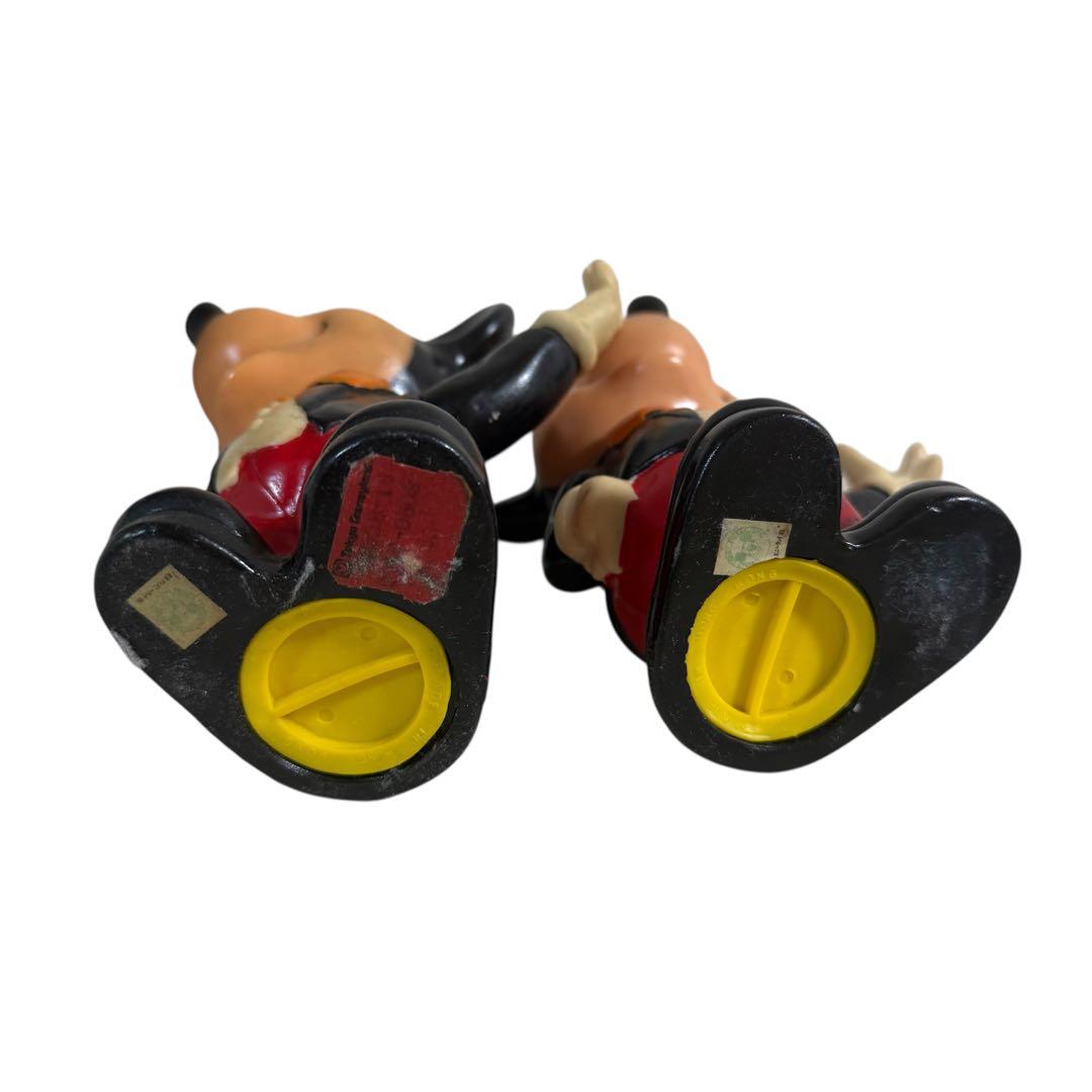 ヴィンテージ ミッキーマウス ドナルドダック ソフビ貯金箱セット 昭和レトロ