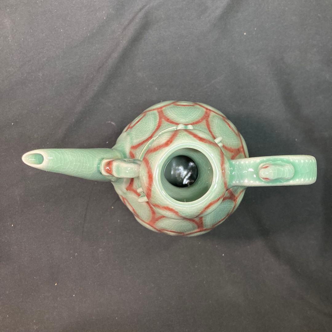 【美品】 青磁 水差し韓国陶窯 東谷 金正黙 高麗青磁