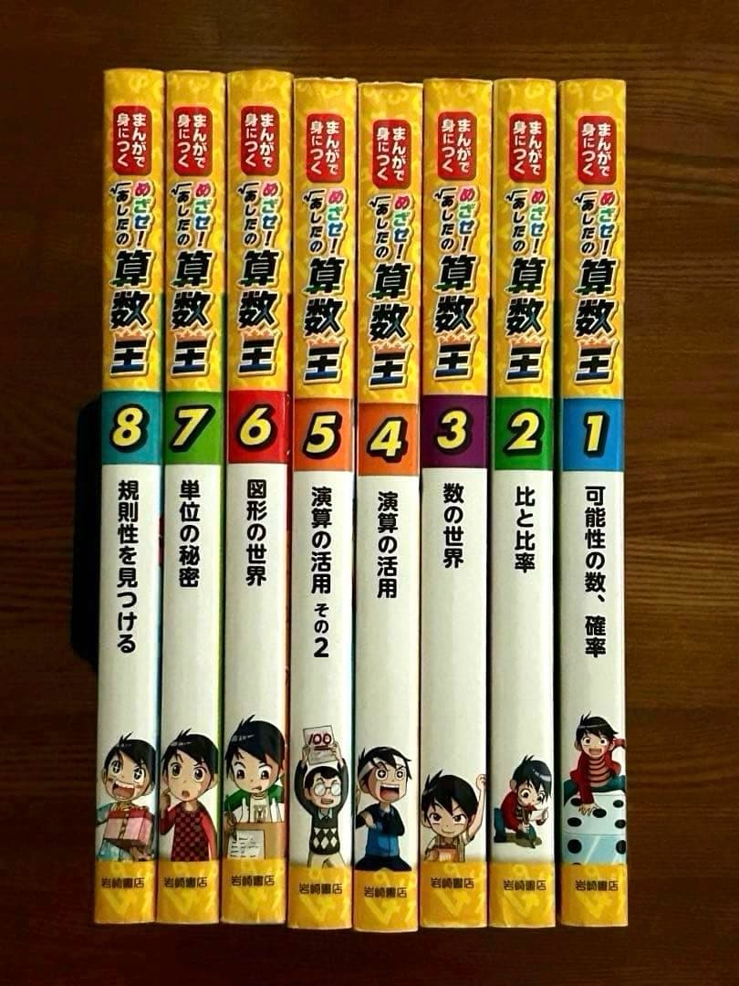 まんがで身につくめざせ!あしたの算数王 1 〜8巻