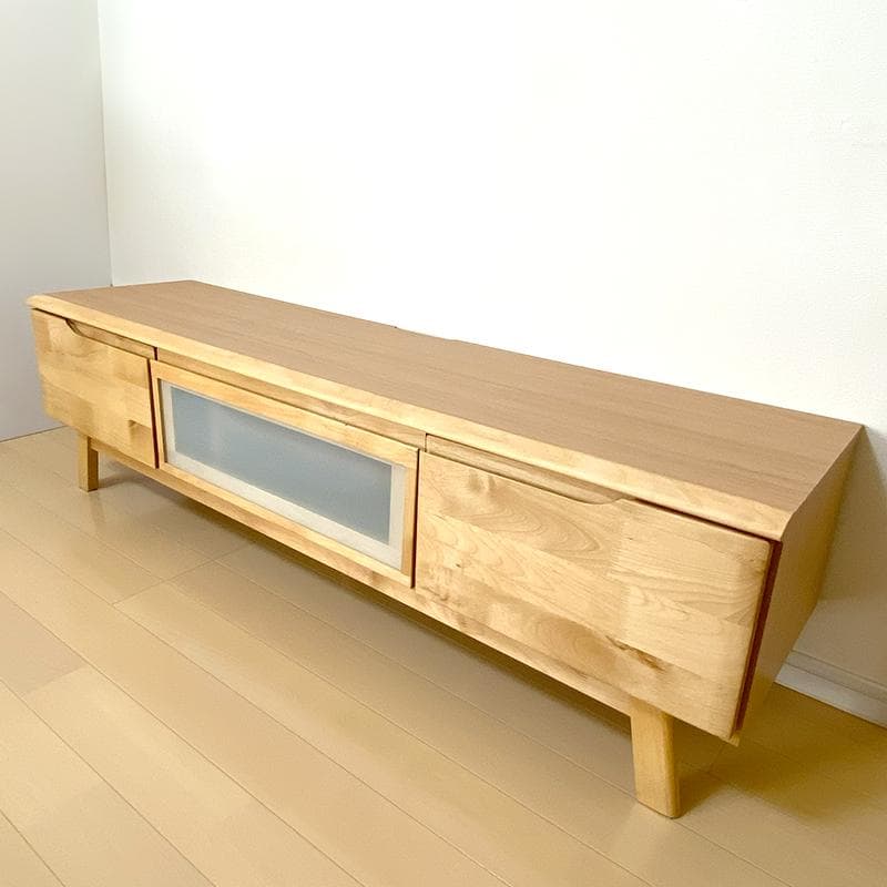 ニトリ テレビ台 ローボードNアルナス 150 天然木 ライトブラウン