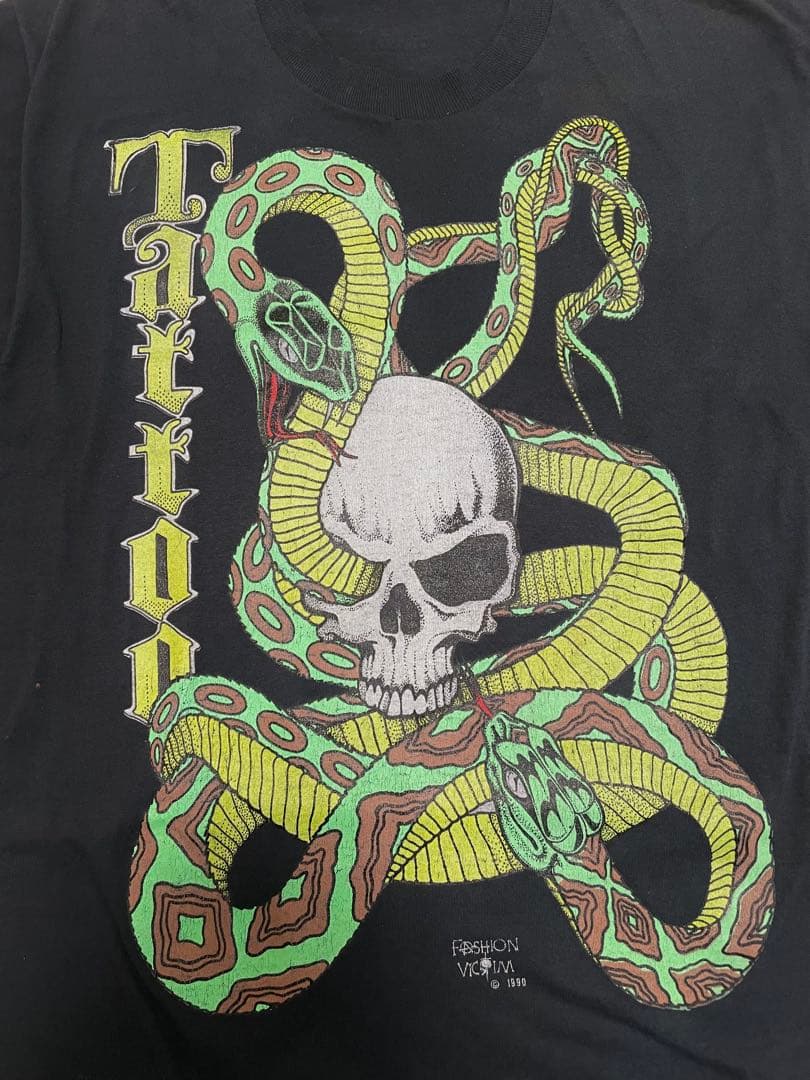 90s fasion victimスカルTシャツtattoo ヴィンテージ