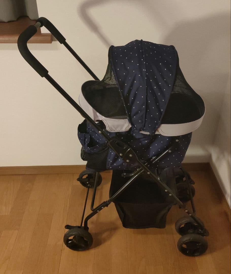 GEX わんわんカートライト 軽量4.8kg ドット模様 ペットカート