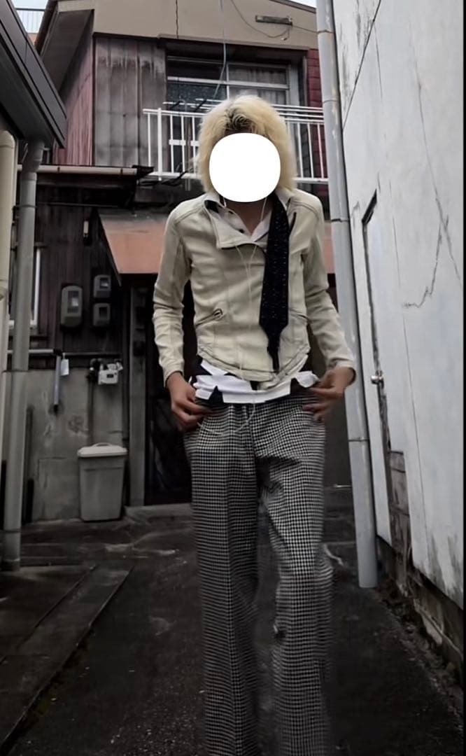 00s archive　ライダースジャケット ホワイト モード系　変形　ギミック