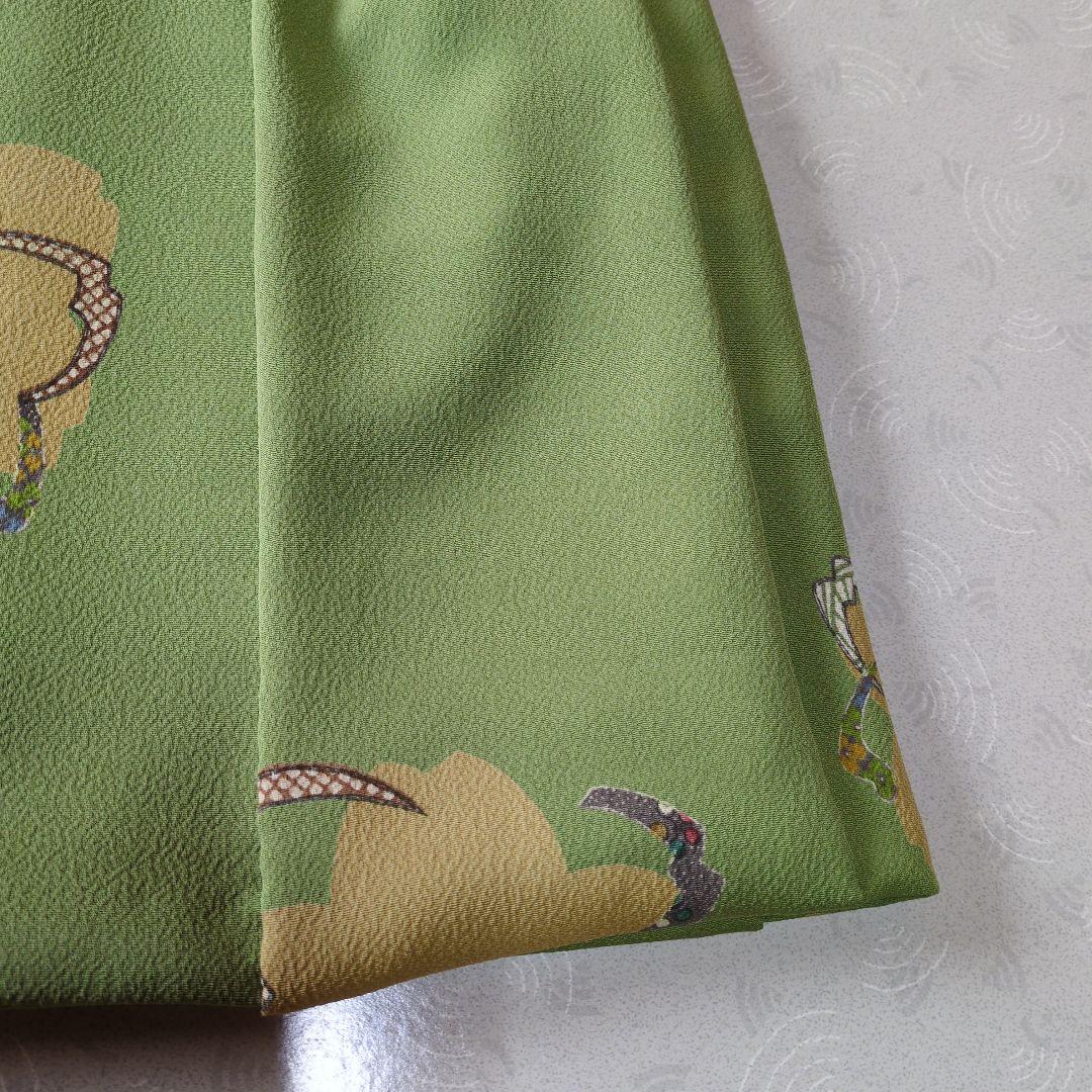 七五三３歳正絹縮緬手縫いの被布と巾着（中綿無し）