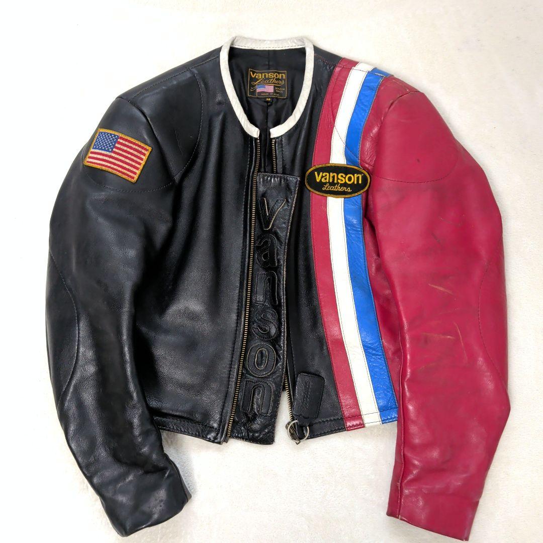 vanson レザーライダースジャケット 38