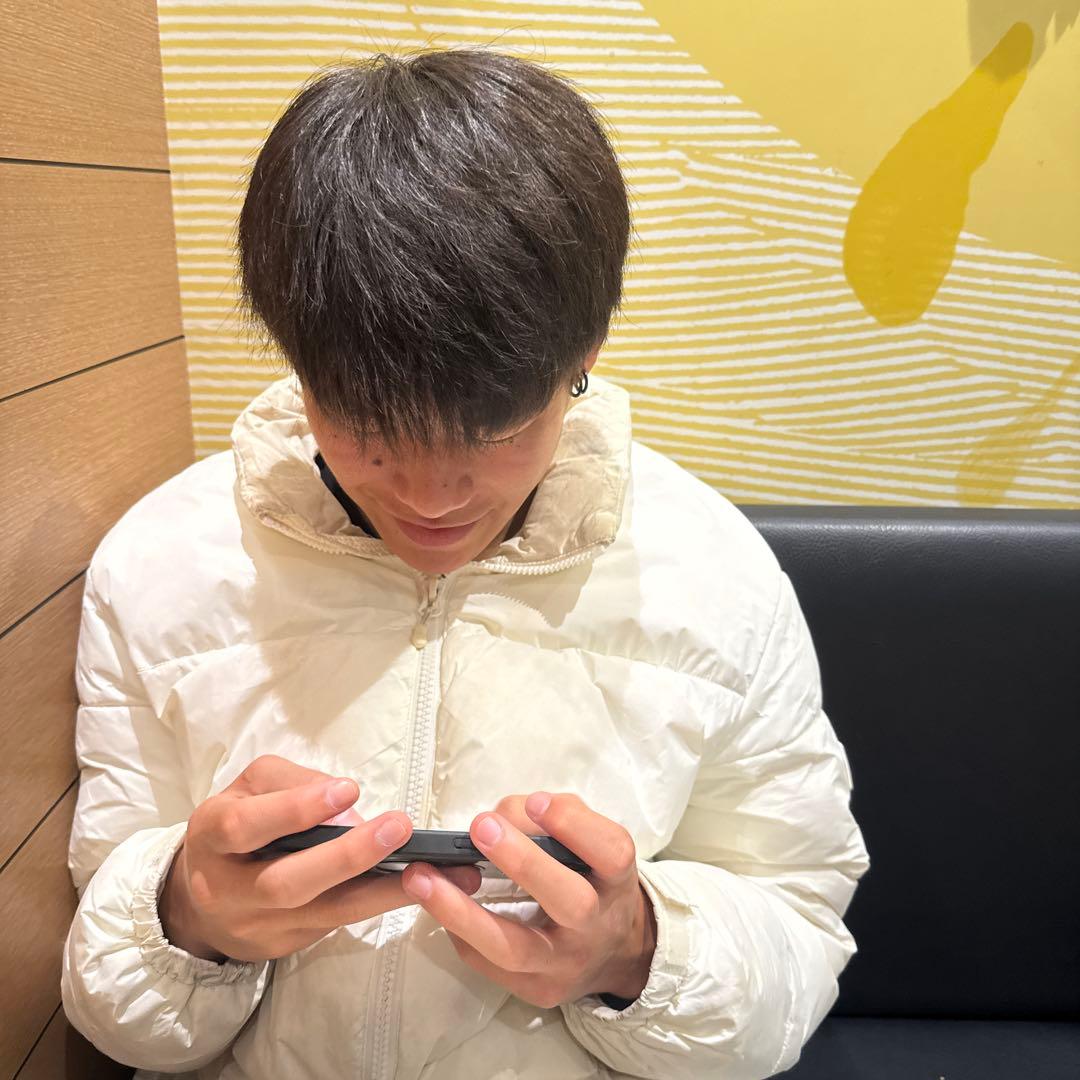 ホワイト フード付き ダウンジャケット M