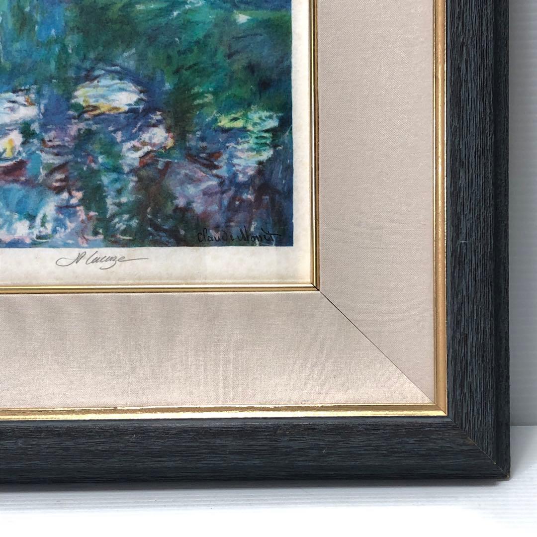 クロード・モネ　「睡蓮」　リトグラフ　版上サイン・エディション有り