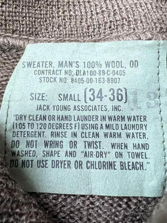 米軍 実物 5ボタンセーター ウール