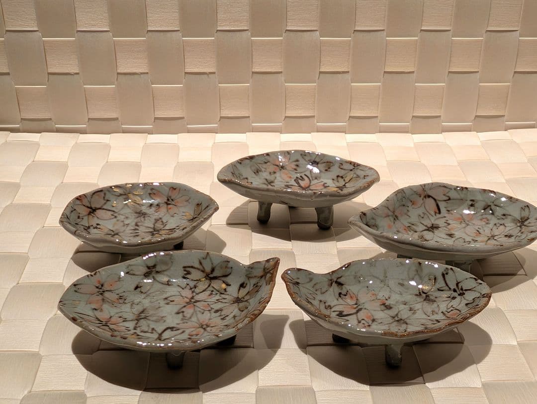 滝口和夫　桜　豆皿　５枚セット