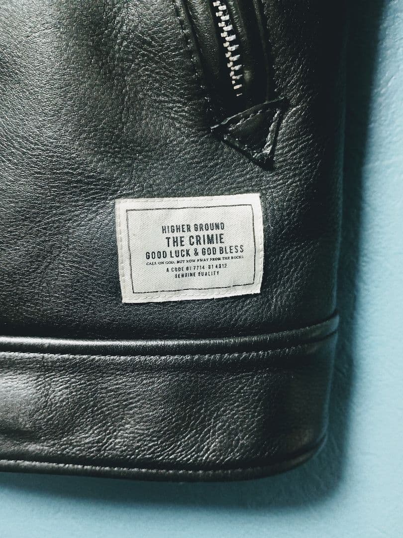 CRIMIE レザーシングルライダースジャケット