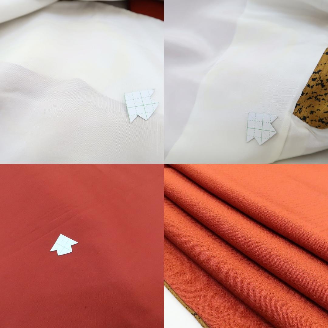 N-854◇振袖４点セット 着物 正絹 成人式 推し色 無地 帯 帯揚げ 帯締め