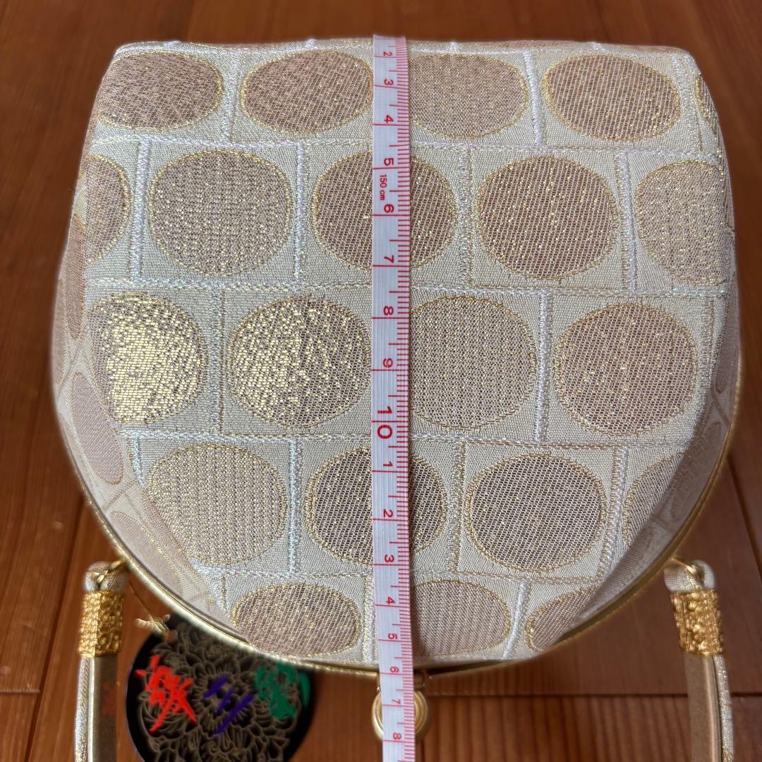 世美庵 和装 振袖用 バッグ・草履セット ゴールドカラー 日本製