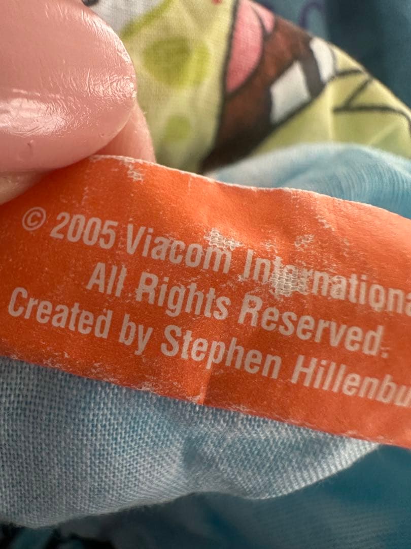 2005年スポンジボブ　フィットシーツ　ヴィンテージ USAムチャチャ