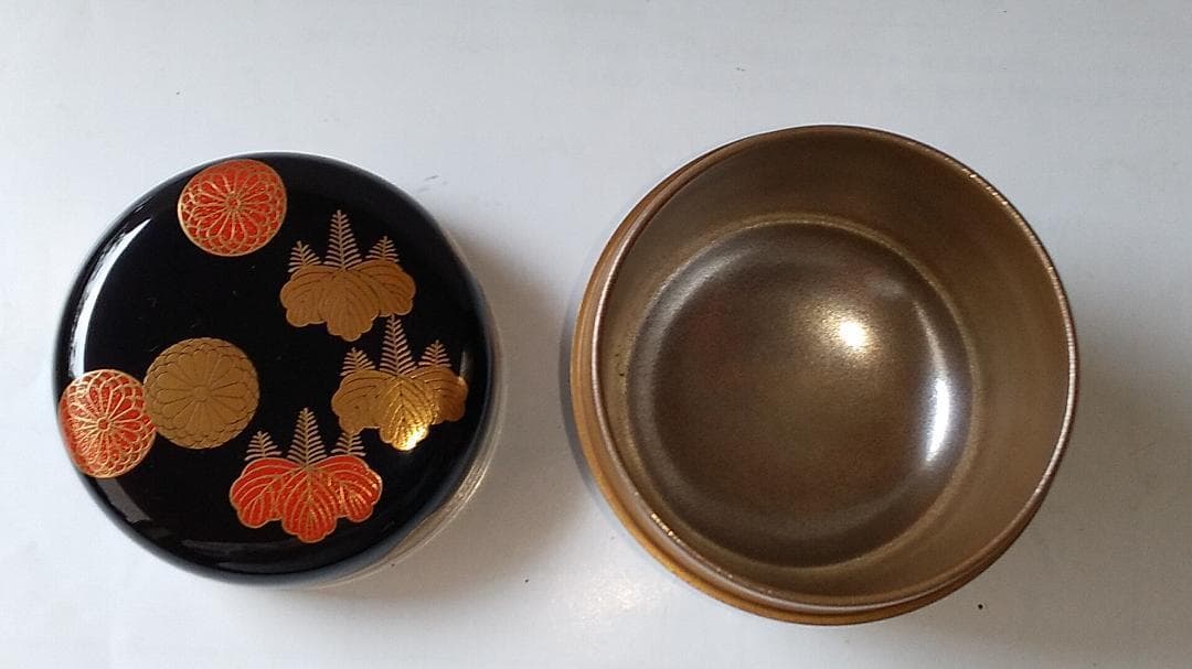 『 彭祖棗 』 前端春斉 作 蒔絵 内銀溜 漆器 漆芸 抹茶 茶道具 共箱 新品