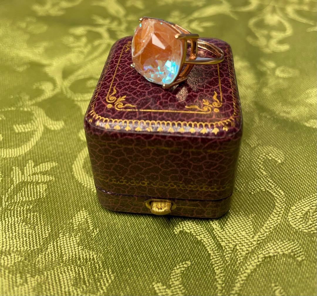 サフィレット　14.7mmx16mm ピンクゴールドリング　ダメージ有