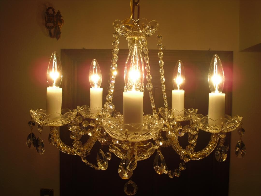 JOSEF WRANOVSKY☆ボヘミアンクリスタルシャンデリア☆引掛シーリング