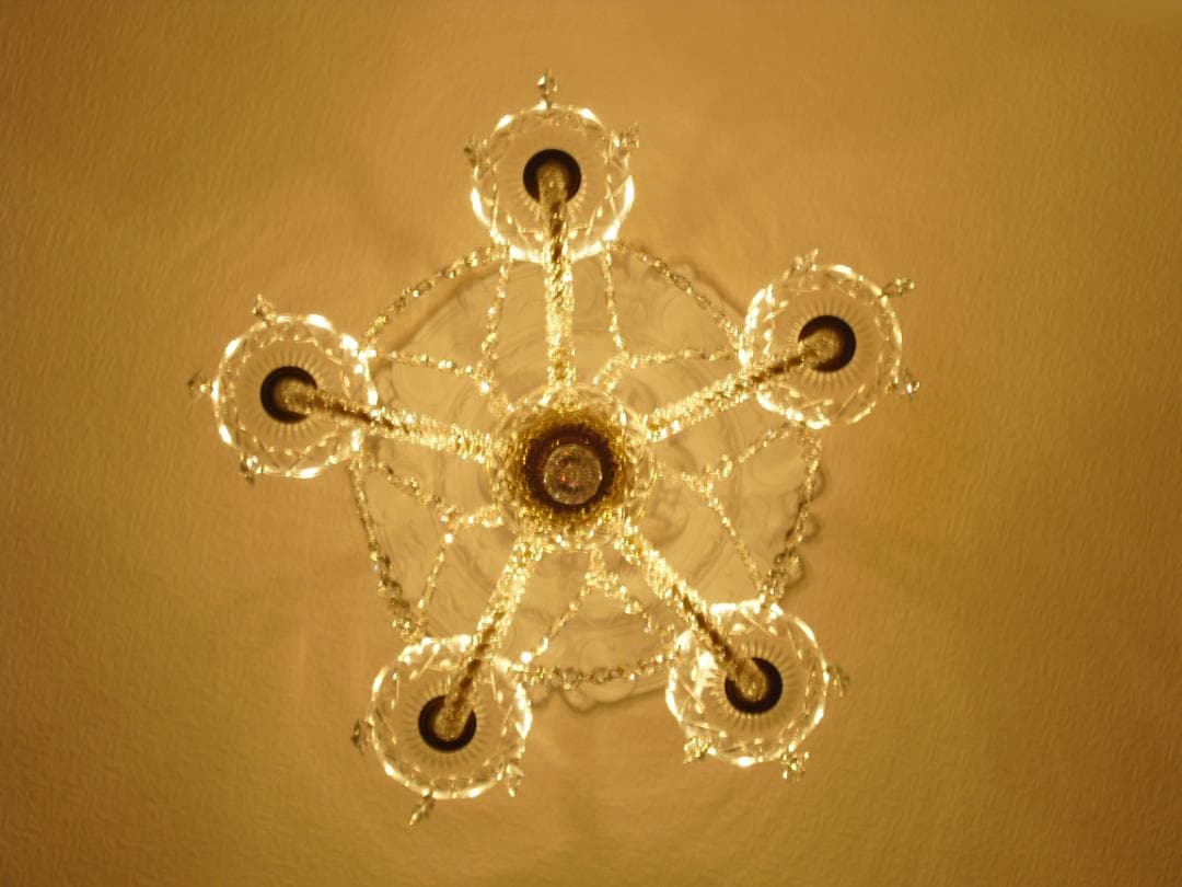 JOSEF WRANOVSKY☆ボヘミアンクリスタルシャンデリア☆引掛シーリング