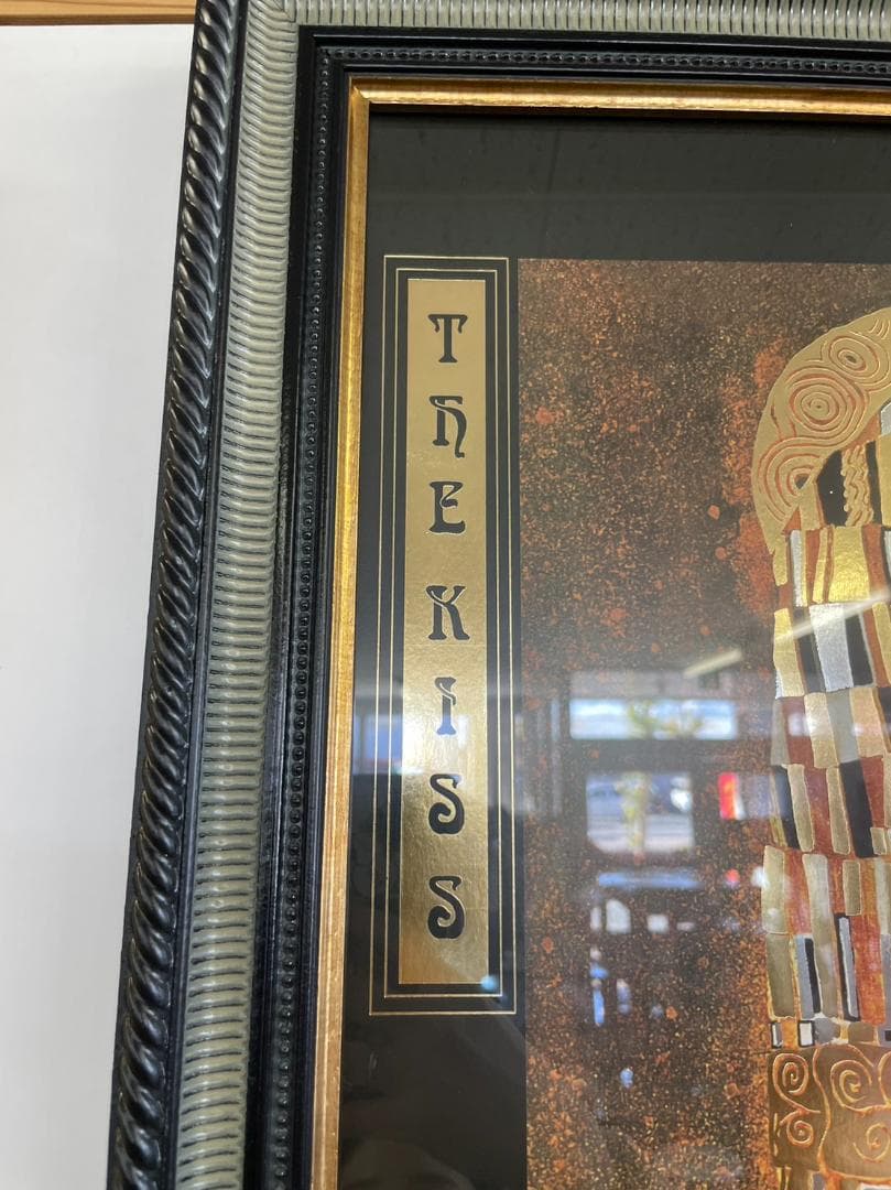 クリムト「KISS」イタリア製　絵画　アンティーク　額縁　額絵　ウォールアート