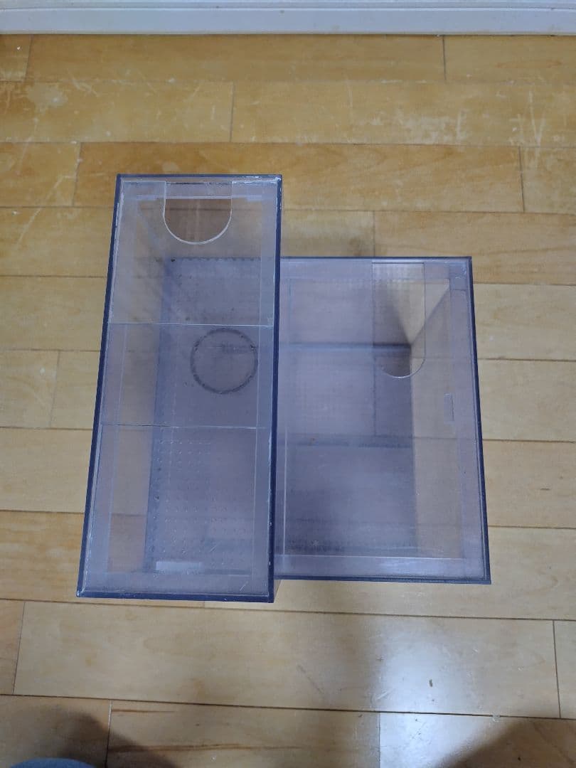 アクリル　サンプ水槽　フィルター 2段式