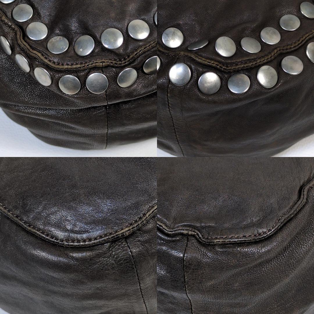 MARNI studs leather bag brown ショルダー スタッズ