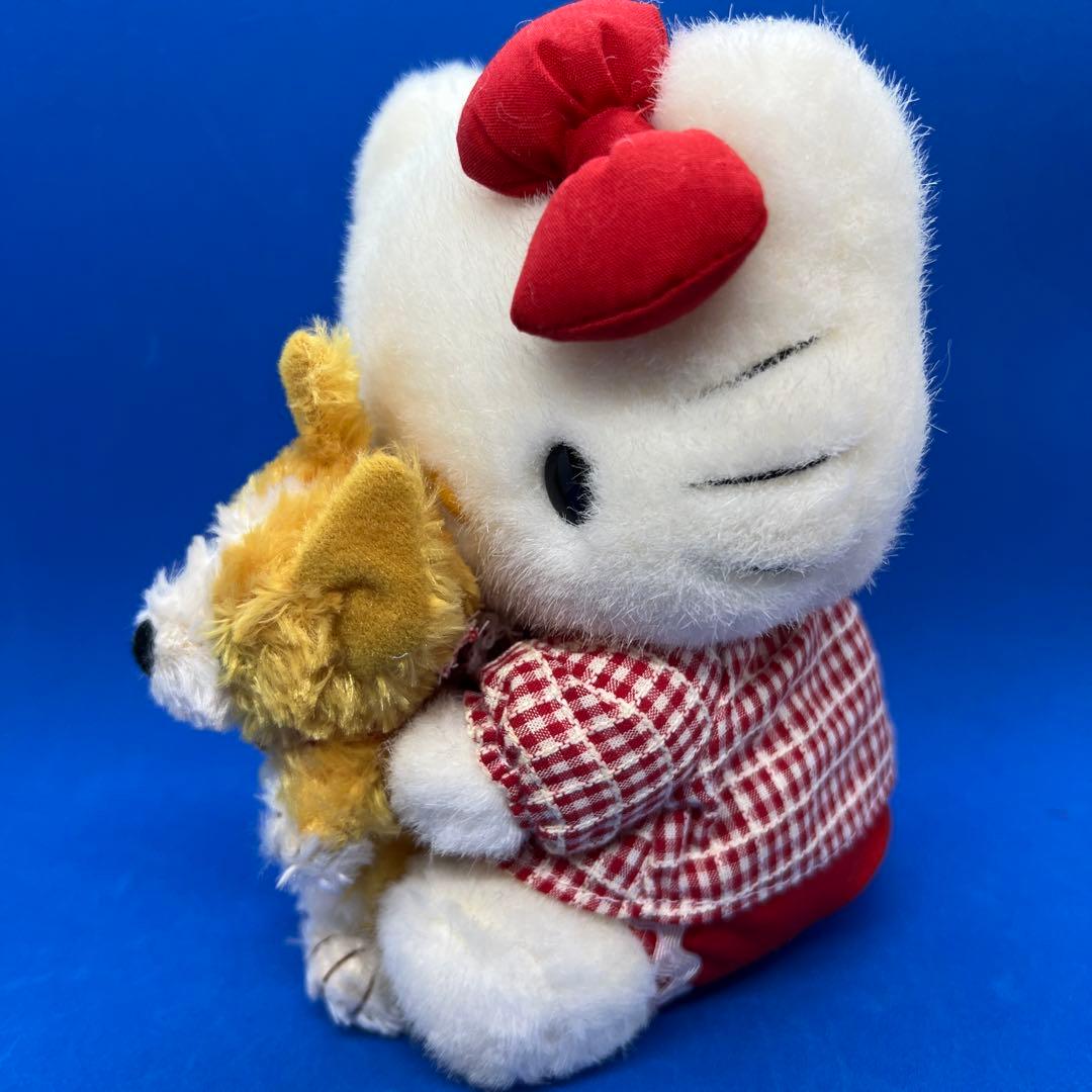 ハローキティ ワンコ　コーギー　ぬいぐるみ S