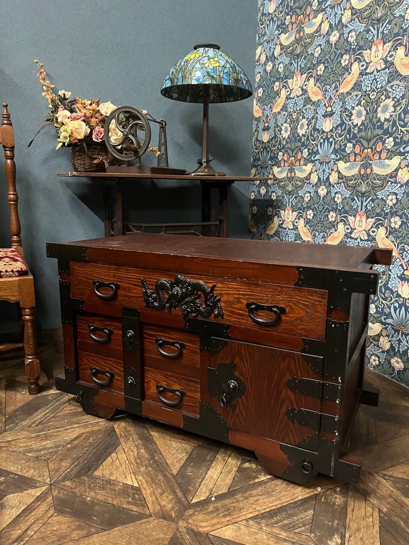 民芸調家具 和箪笥 からくり箪笥 インテリア 日本 昭和レトロ 和 アンティーク