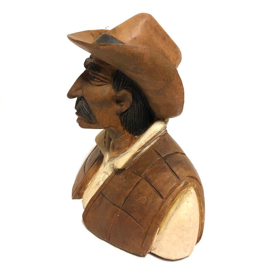 ■ビンテージ ディスプレイ■ウエスタン ガンマン■木彫り■アメリカ製■