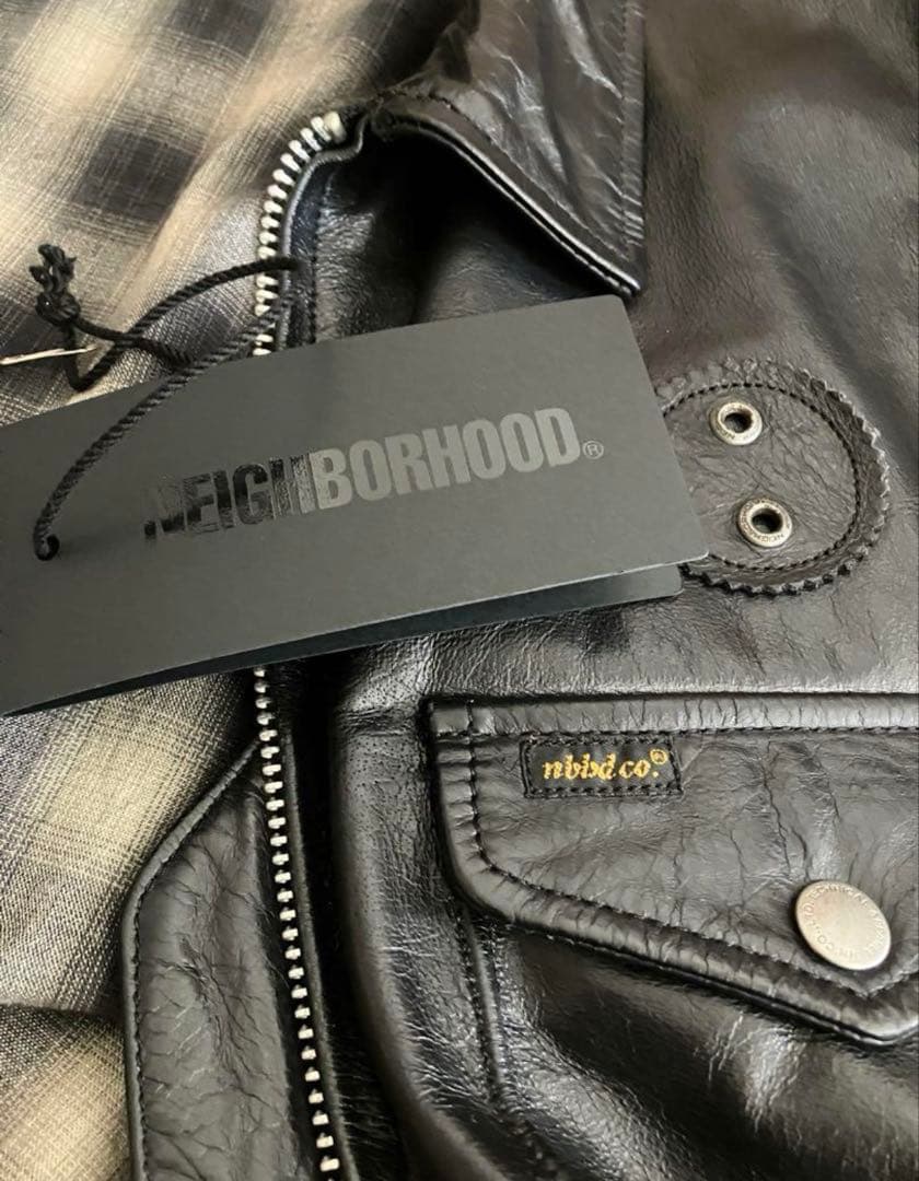 NEIGHBORHOOD バッファローレザー シングルライダース ジャケット