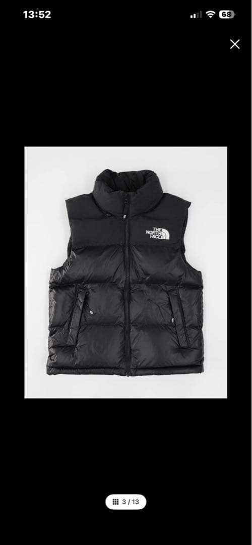 THE NORTH FACE M's Nuptse On Vest ブラック