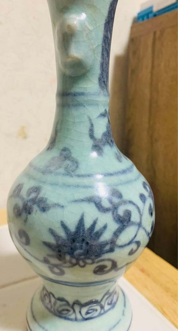 中国明時代染付(青花)花瓶