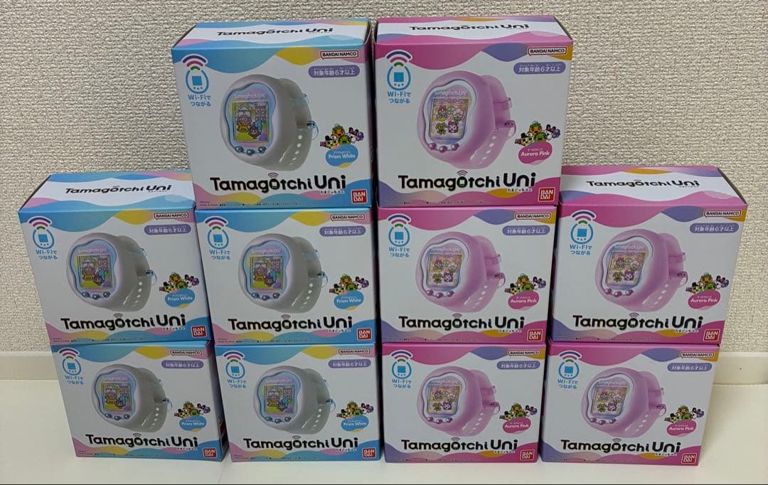 たまごっちTamagotchi Uni Aurora Pink White