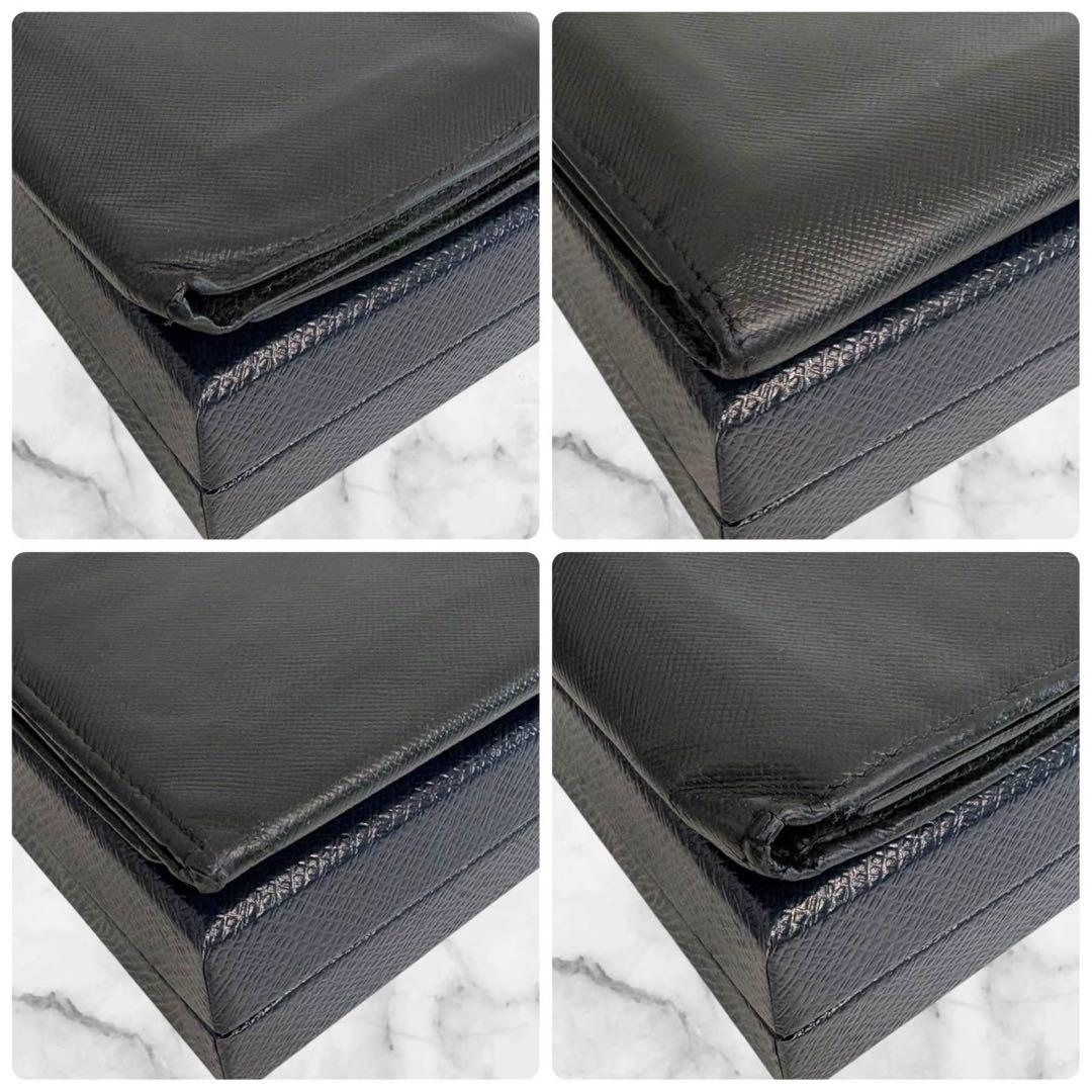 極美品✨ PRADA プラダ 三つ折り財布 サフィアーノ 三角ロゴ