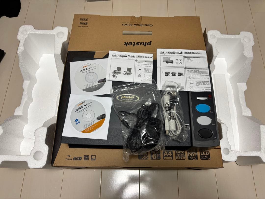 Plustek OpticBook 3800L 動作確認済 ブックスキャナ