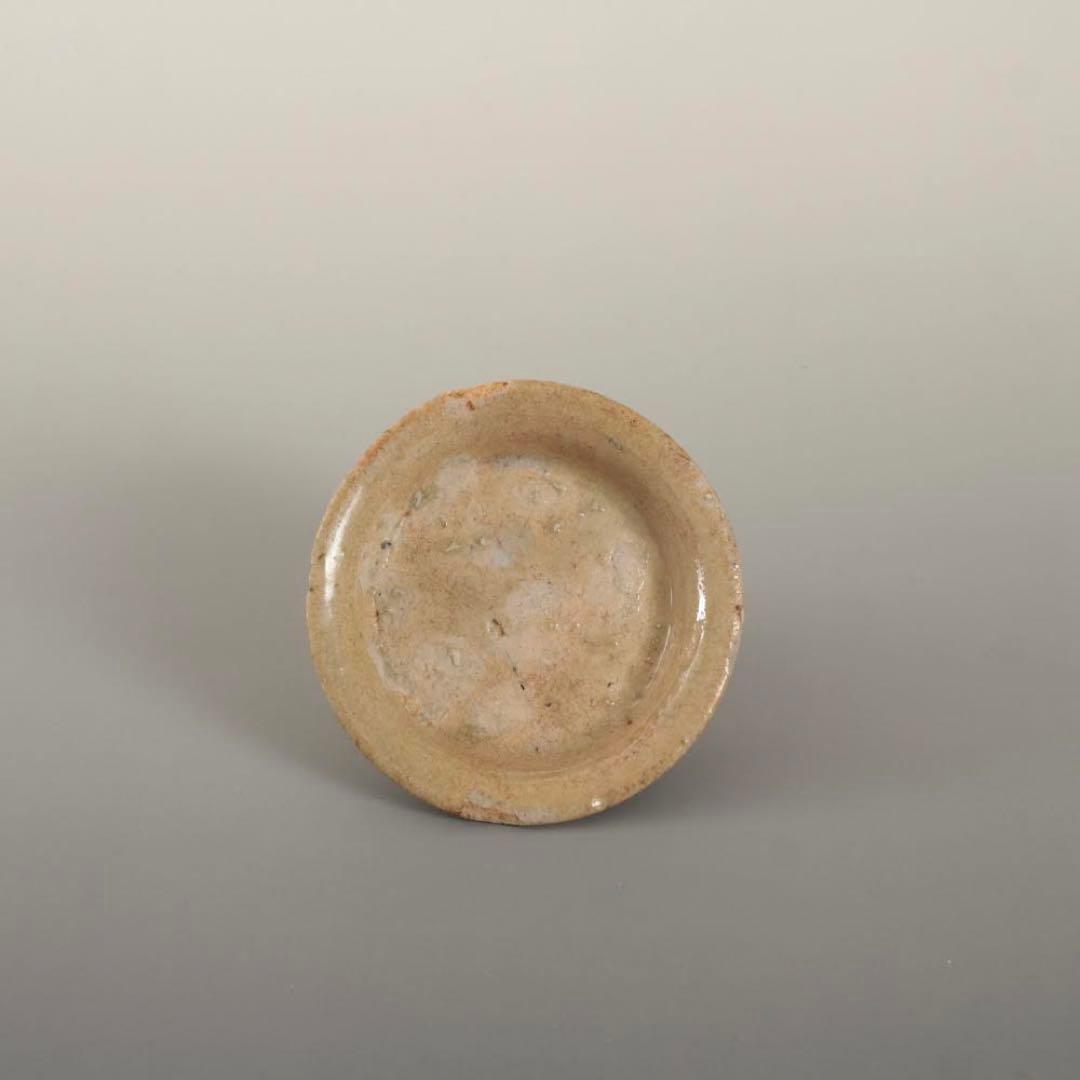 黄瀬戸 灰釉 平盃 桃山〜江戸初期 盃 平杯 酒器 古美術 古道具アンティーク