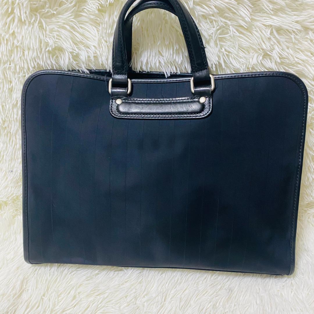 ポールスミス ストライプ ビジネスバッグ ブリーフケース　ブラック　A4可