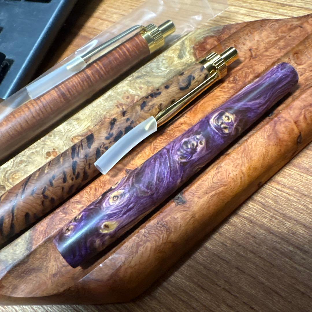 559スタビライズドウッドバーチバール　木軸シャーペン　ボールペン