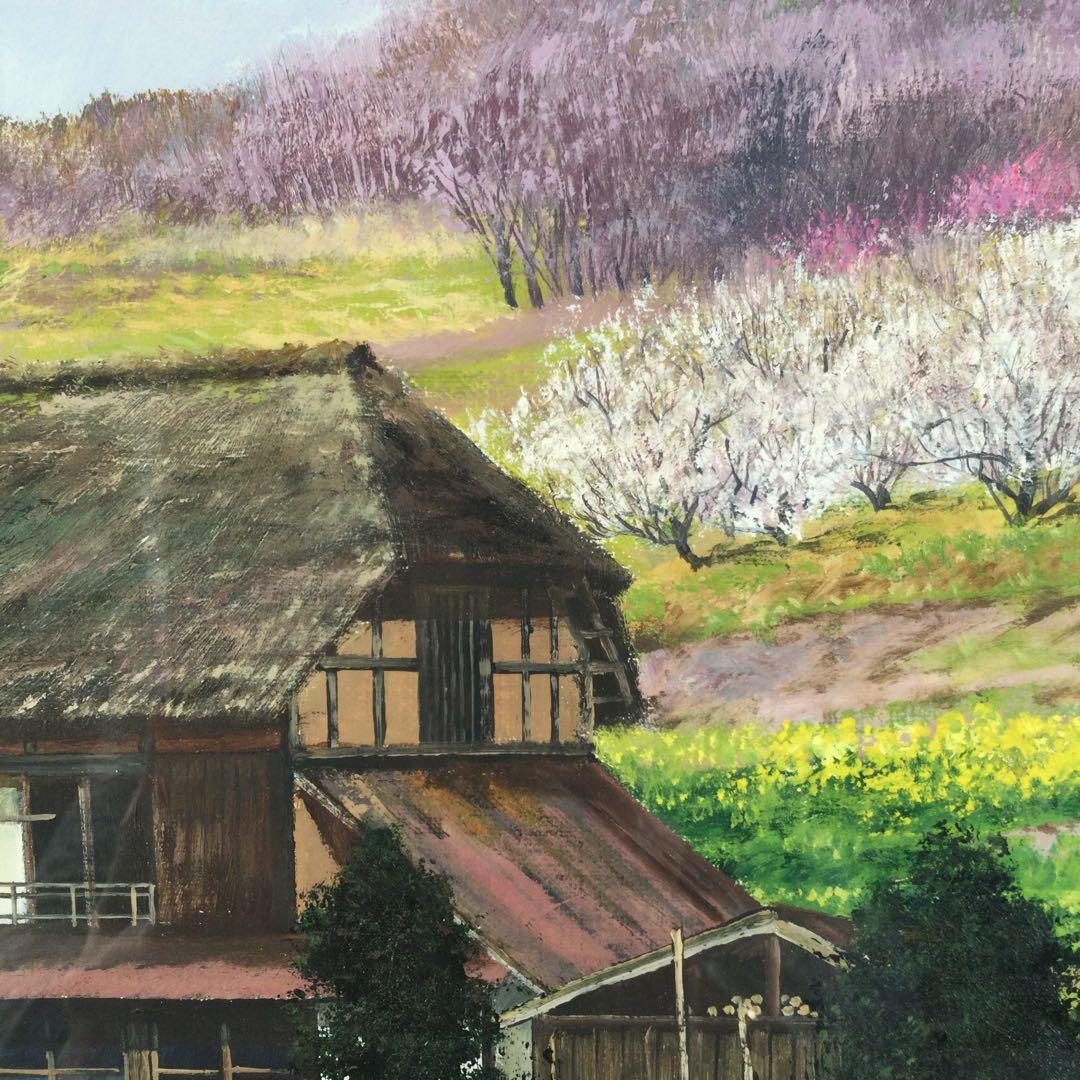 藤坂利則　「梅咲くころ」６号　油彩　福島県川俣町郊外