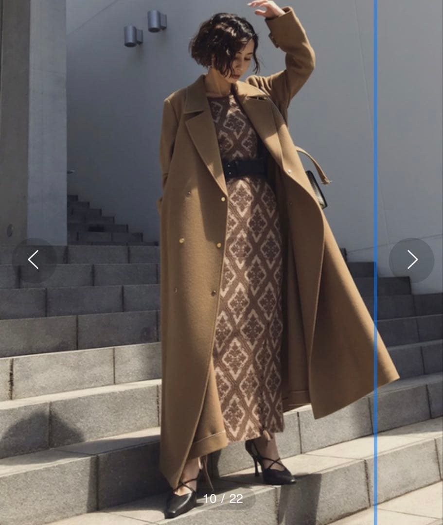 Ameri VINTAGE チェスターロングコート【必ず説明お読みください】