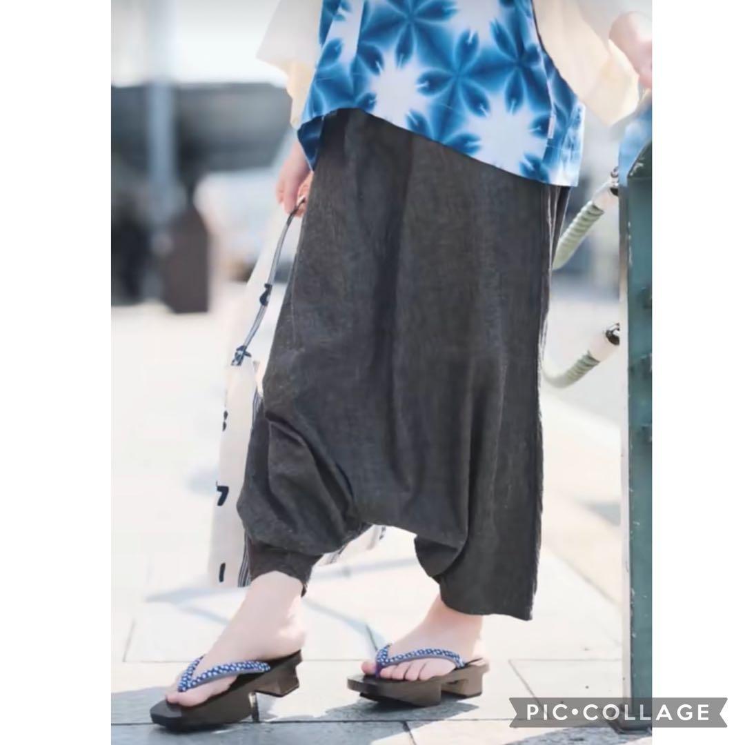 美品ソウソウSOU・SOU伊勢木綿臼井織ぬの株式会社ネイビーコットンパンツM男女