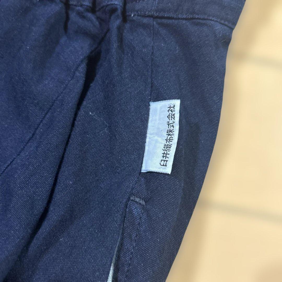 美品ソウソウSOU・SOU伊勢木綿臼井織ぬの株式会社ネイビーコットンパンツM男女