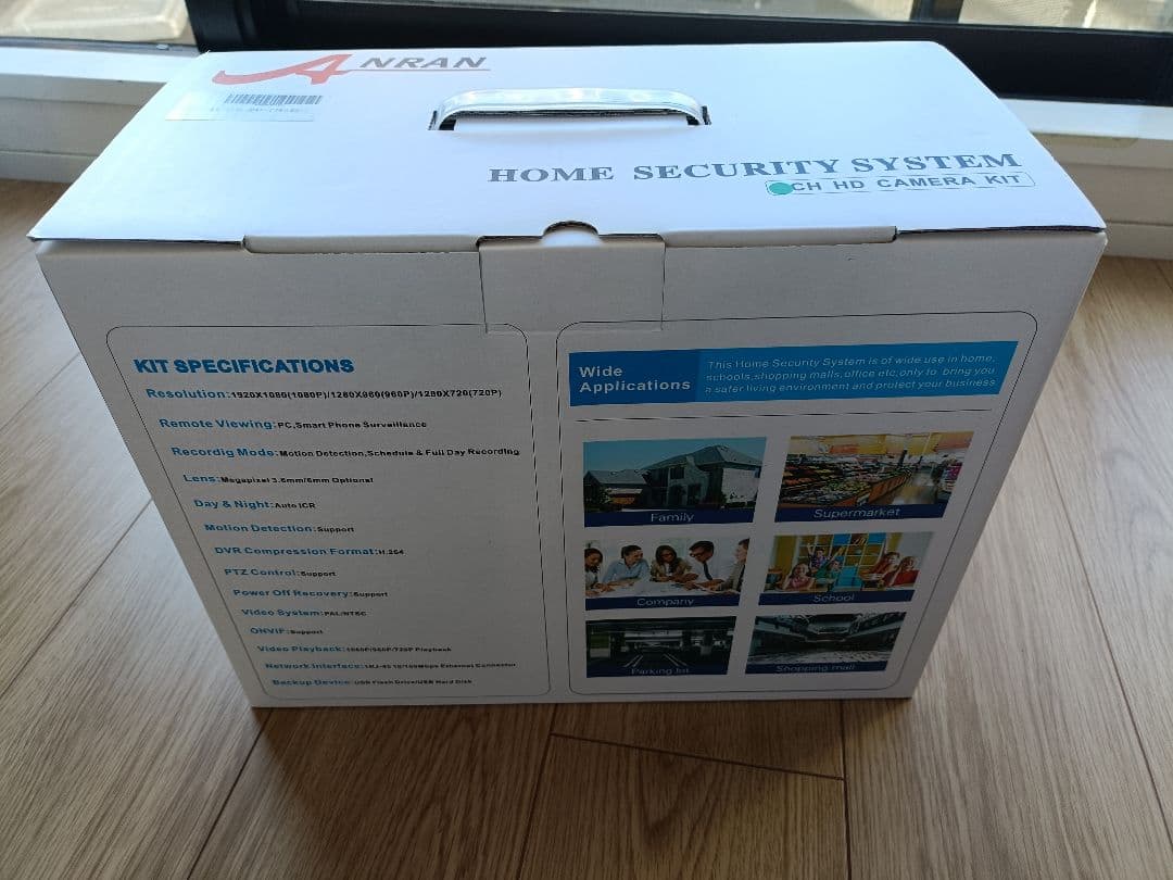 新品未使用　防犯カメラ4台や無線式モニター付きセット　2TBハードディスク付き