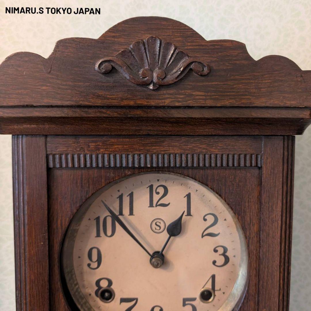 アンティーク掛時計　古時計ゼンマイ掛時計　振り子時計
